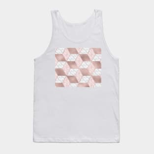 Dazzling marble geo - rose gold Tank Top